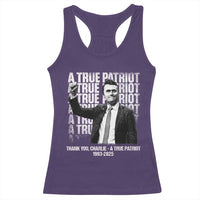 Charlie Kirk Freedom Racerback Tank Top Vintage A True Patriot Patriotic American - Wonder Print Shop