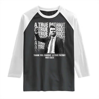 Charlie Kirk Freedom Raglan Shirt Vintage A True Patriot Patriotic American - Wonder Print Shop