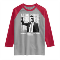 Charlie Kirk Freedom Raglan Shirt Vintage A True Patriot Patriotic American - Wonder Print Shop