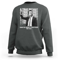 Charlie Kirk Freedom Sweatshirt Vintage A True Patriot Patriotic American - Wonder Print Shop