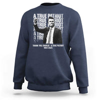 Charlie Kirk Freedom Sweatshirt Vintage A True Patriot Patriotic American - Wonder Print Shop