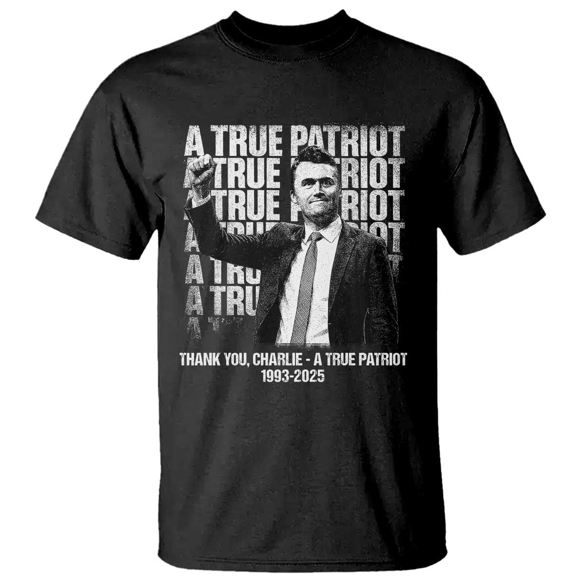 Charlie Kirk Freedom T Shirt Vintage A True Patriot Patriotic American - Wonder Print Shop