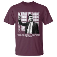 Charlie Kirk Freedom T Shirt Vintage A True Patriot Patriotic American - Wonder Print Shop