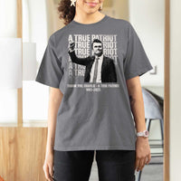 Charlie Kirk Freedom T Shirt For Women Vintage A True Patriot Patriotic American - Wonder Print Shop