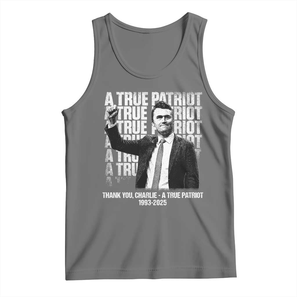 Charlie Kirk Freedom Tank Top Vintage A True Patriot Patriotic American - Wonder Print Shop