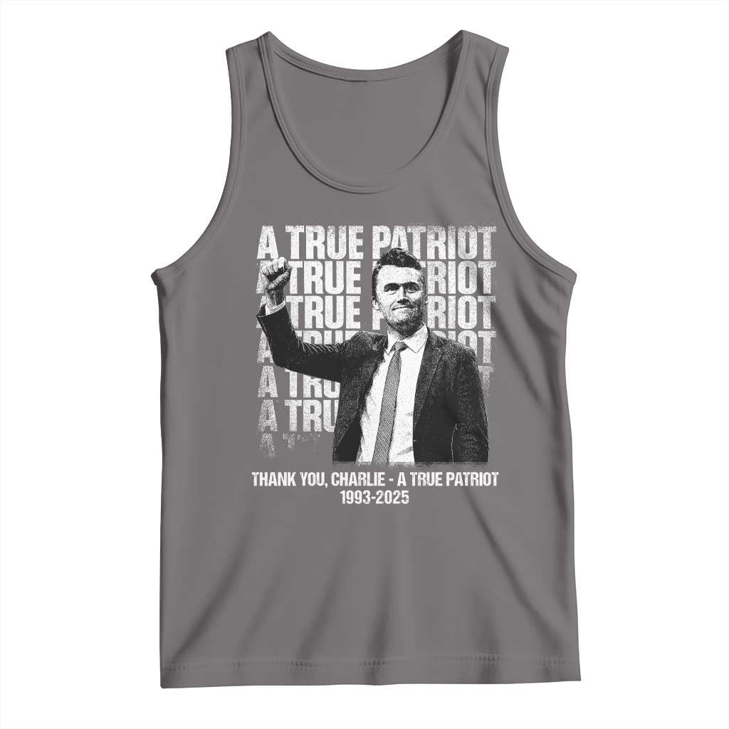 Charlie Kirk Freedom Tank Top Vintage A True Patriot Patriotic American - Wonder Print Shop