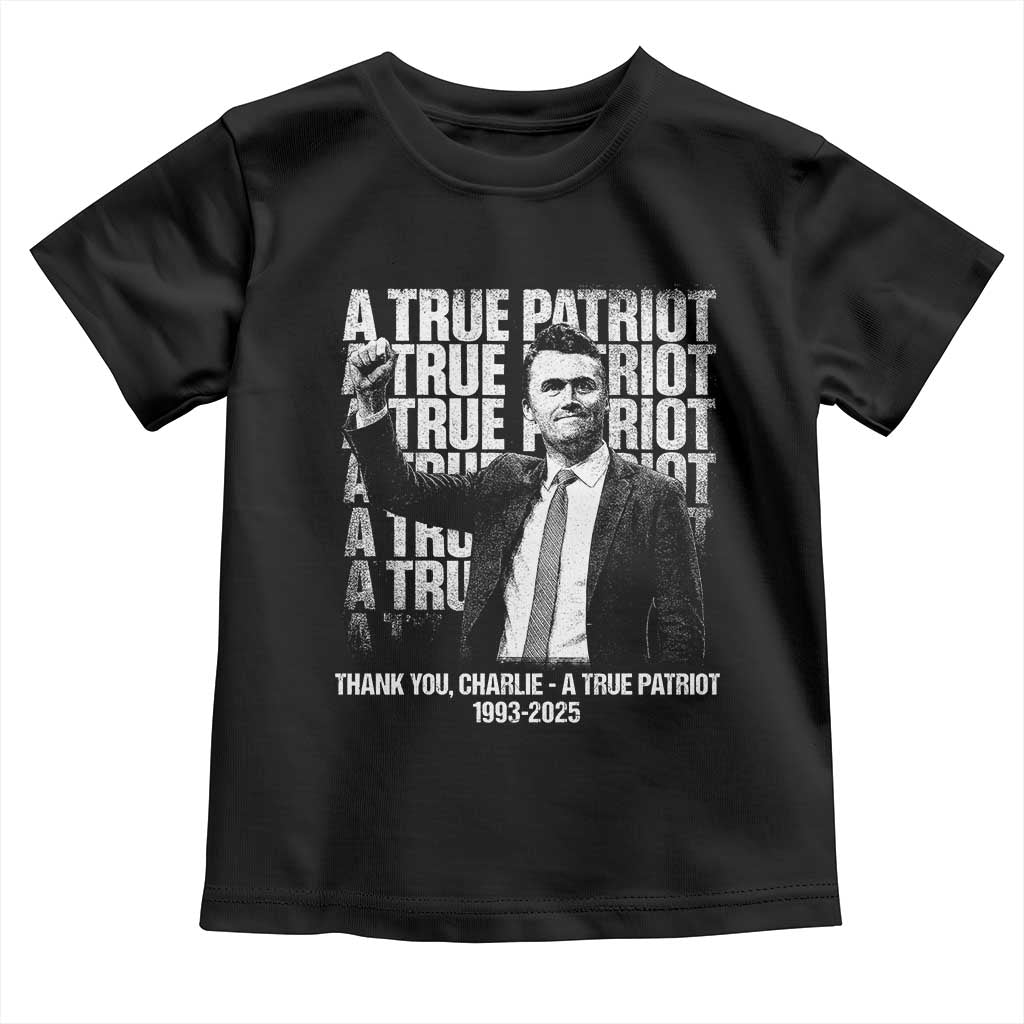 Charlie Kirk Freedom Toddler T Shirt Vintage A True Patriot Patriotic American - Wonder Print Shop