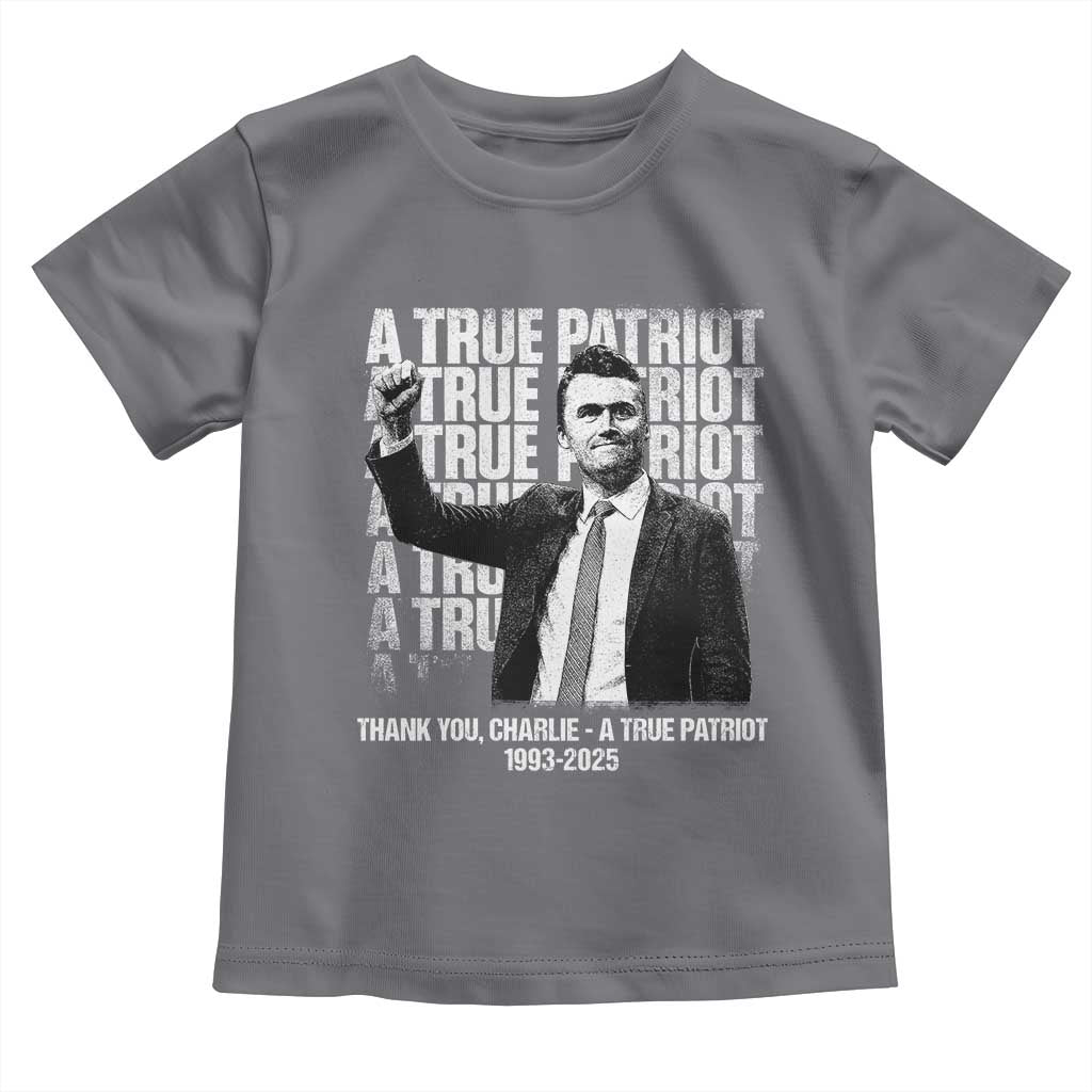 Charlie Kirk Freedom Toddler T Shirt Vintage A True Patriot Patriotic American - Wonder Print Shop