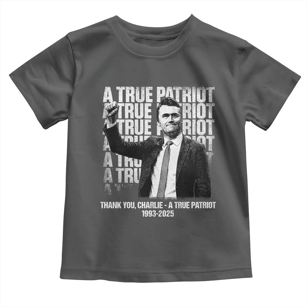 Charlie Kirk Freedom Toddler T Shirt Vintage A True Patriot Patriotic American - Wonder Print Shop