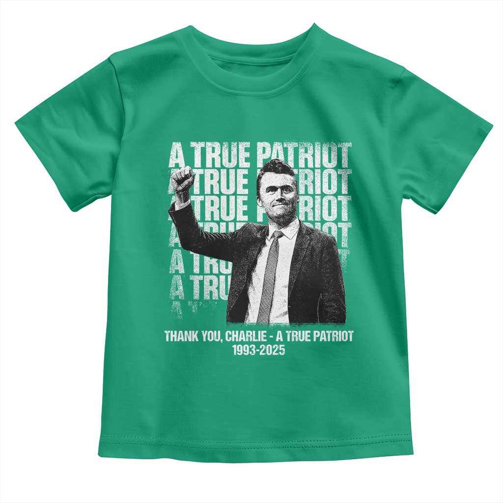 Charlie Kirk Freedom Toddler T Shirt Vintage A True Patriot Patriotic American - Wonder Print Shop