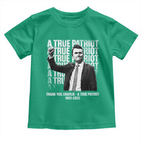 Charlie Kirk Freedom Toddler T Shirt Vintage A True Patriot Patriotic American - Wonder Print Shop