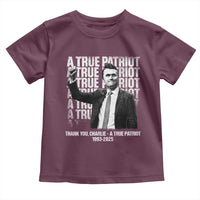 Charlie Kirk Freedom Toddler T Shirt Vintage A True Patriot Patriotic American - Wonder Print Shop
