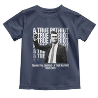 Charlie Kirk Freedom Toddler T Shirt Vintage A True Patriot Patriotic American - Wonder Print Shop