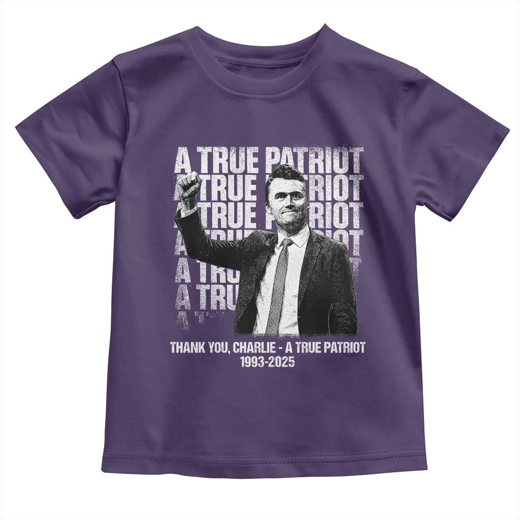 Charlie Kirk Freedom Toddler T Shirt Vintage A True Patriot Patriotic American - Wonder Print Shop