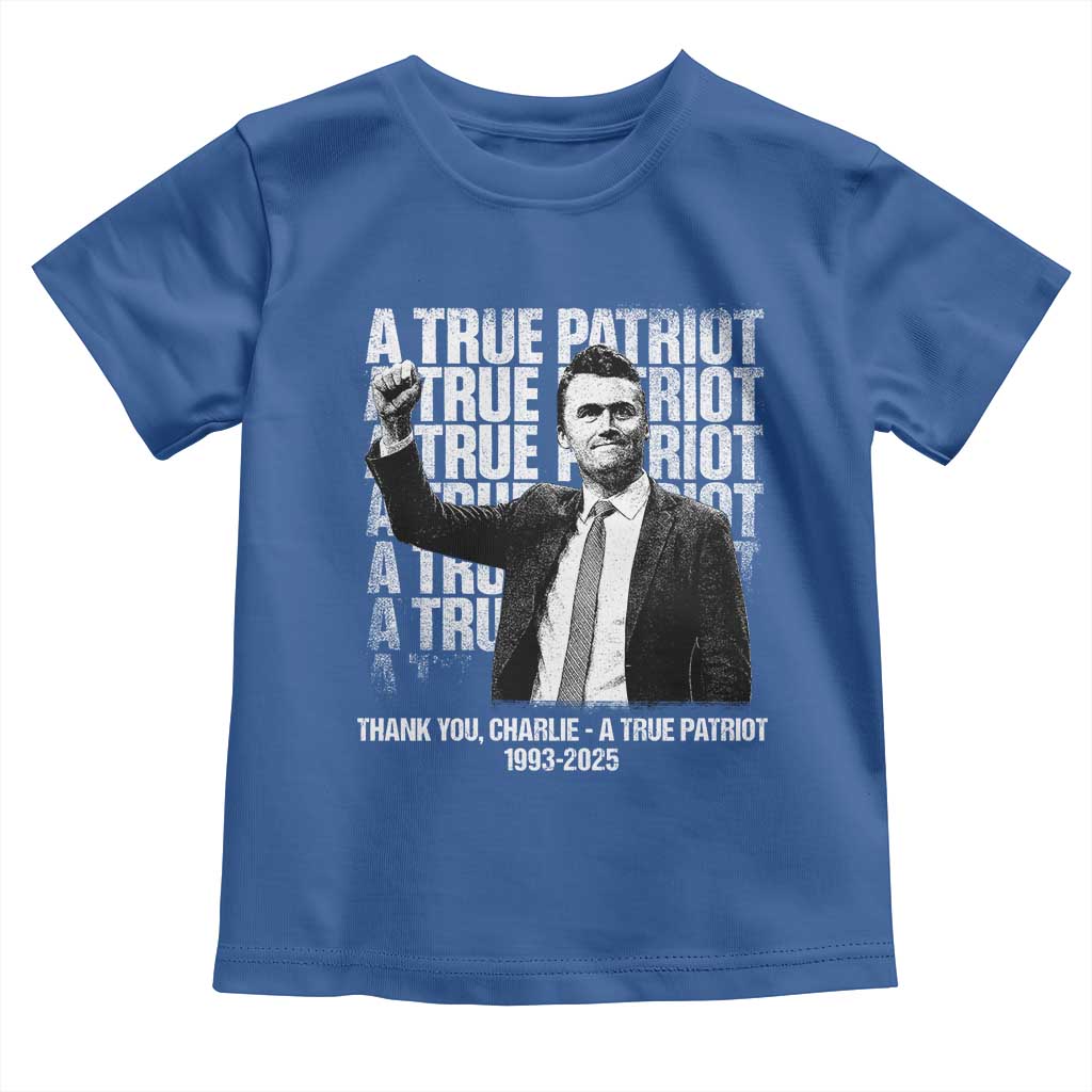 Charlie Kirk Freedom Toddler T Shirt Vintage A True Patriot Patriotic American - Wonder Print Shop