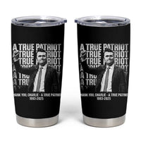 Charlie Kirk Freedom Tumbler Cup Vintage A True Patriot Patriotic American - Wonder Print Shop