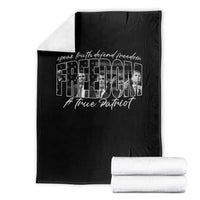Charlie Kirk Freedom Throw Blanket A True Patriot Patriotic American - Wonder Print Shop