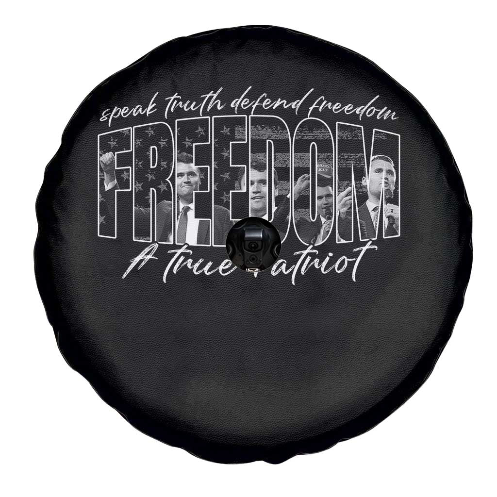 Charlie Kirk Freedom Spare Tire Cover A True Patriot Patriotic American - Wonder Print Shop