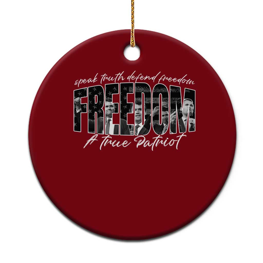 Charlie Kirk Freedom Ceramic Ornament A True Patriot Patriotic American - Wonder Print Shop