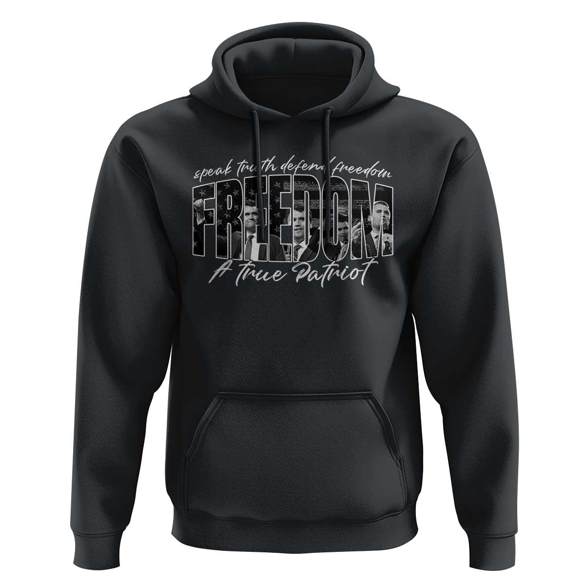 Charlie Kirk Freedom Hoodie A True Patriot Patriotic American - Wonder Print Shop