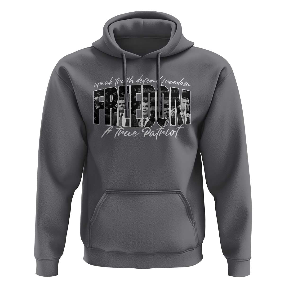 Charlie Kirk Freedom Hoodie A True Patriot Patriotic American - Wonder Print Shop