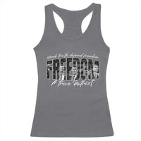 Charlie Kirk Freedom Racerback Tank Top A True Patriot Patriotic American - Wonder Print Shop