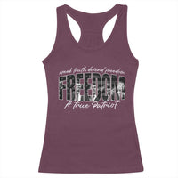 Charlie Kirk Freedom Racerback Tank Top A True Patriot Patriotic American - Wonder Print Shop