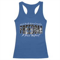 Charlie Kirk Freedom Racerback Tank Top A True Patriot Patriotic American - Wonder Print Shop