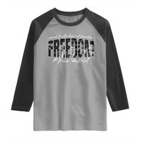 Charlie Kirk Freedom Raglan Shirt A True Patriot Patriotic American - Wonder Print Shop