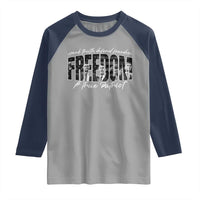Charlie Kirk Freedom Raglan Shirt A True Patriot Patriotic American - Wonder Print Shop