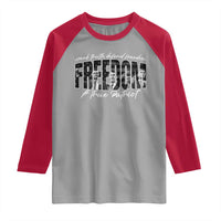 Charlie Kirk Freedom Raglan Shirt A True Patriot Patriotic American - Wonder Print Shop