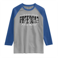 Charlie Kirk Freedom Raglan Shirt A True Patriot Patriotic American - Wonder Print Shop