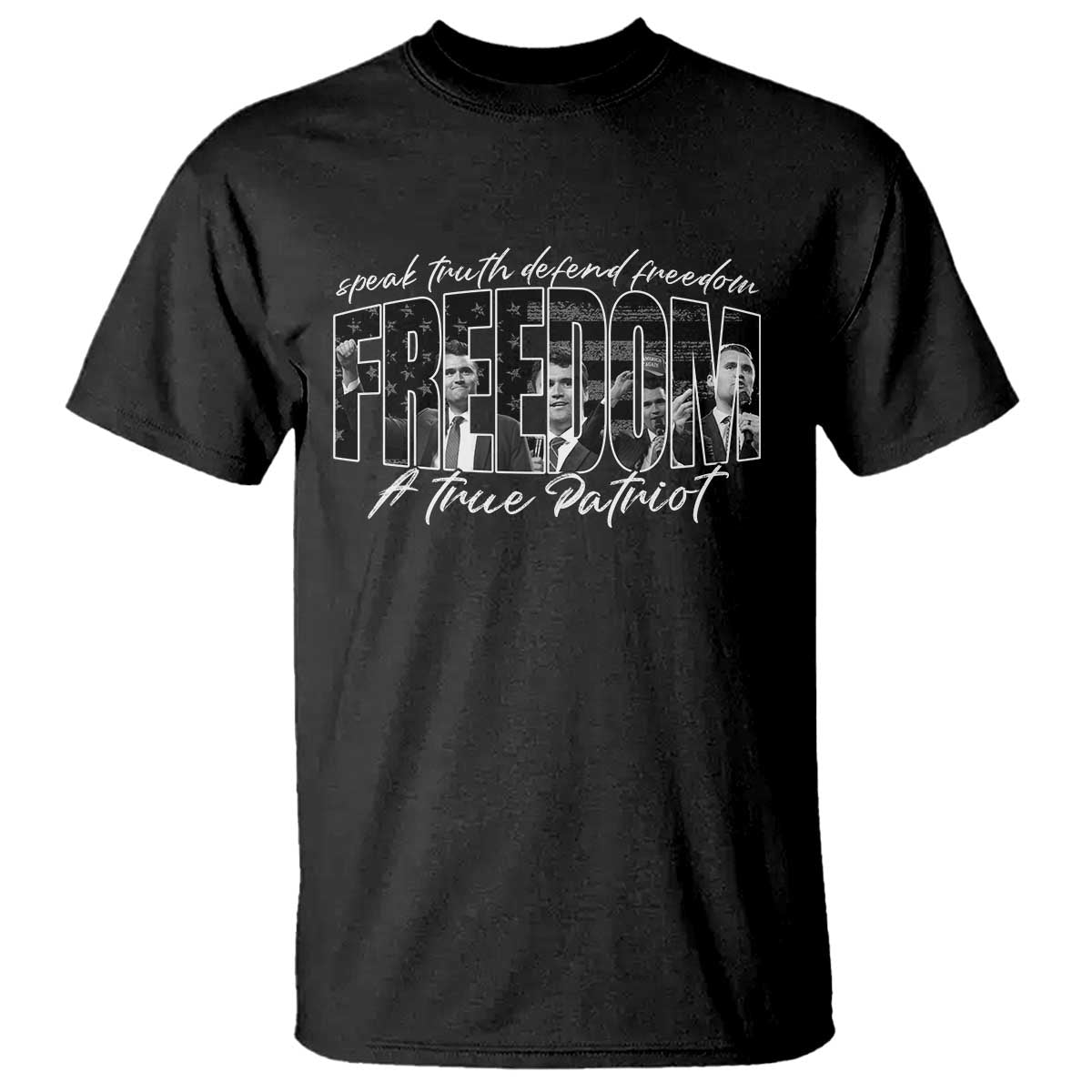 Charlie Kirk Freedom T Shirt A True Patriot Patriotic American - Wonder Print Shop
