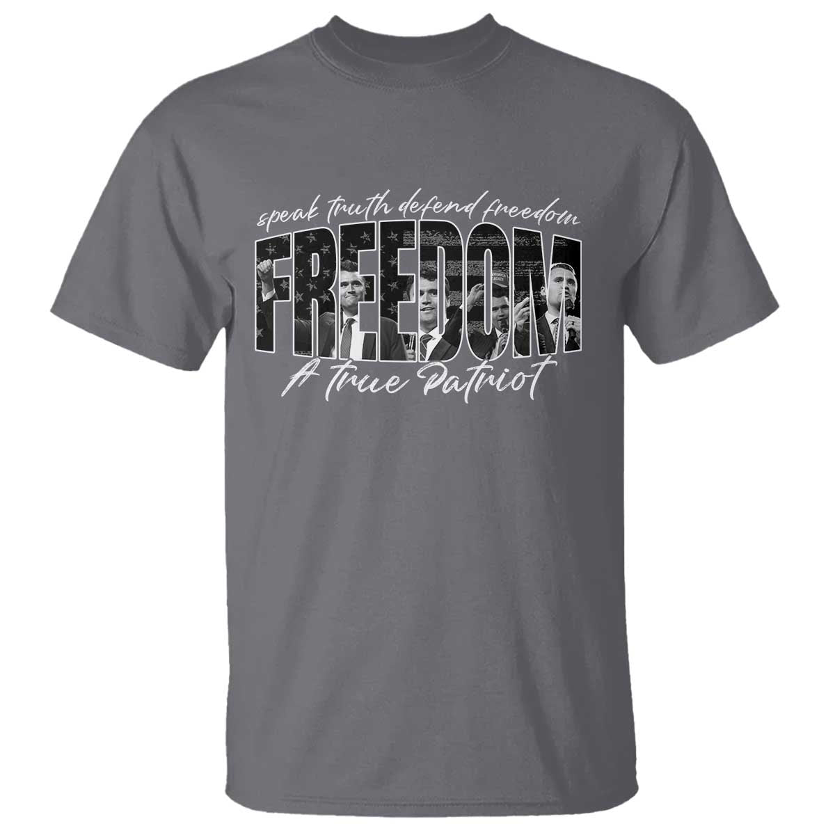 Charlie Kirk Freedom T Shirt A True Patriot Patriotic American - Wonder Print Shop