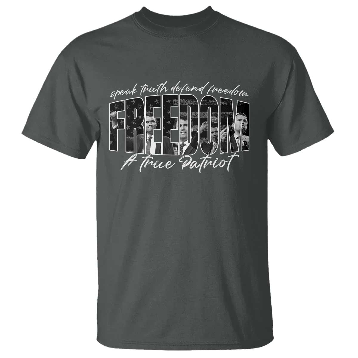 Charlie Kirk Freedom T Shirt A True Patriot Patriotic American - Wonder Print Shop