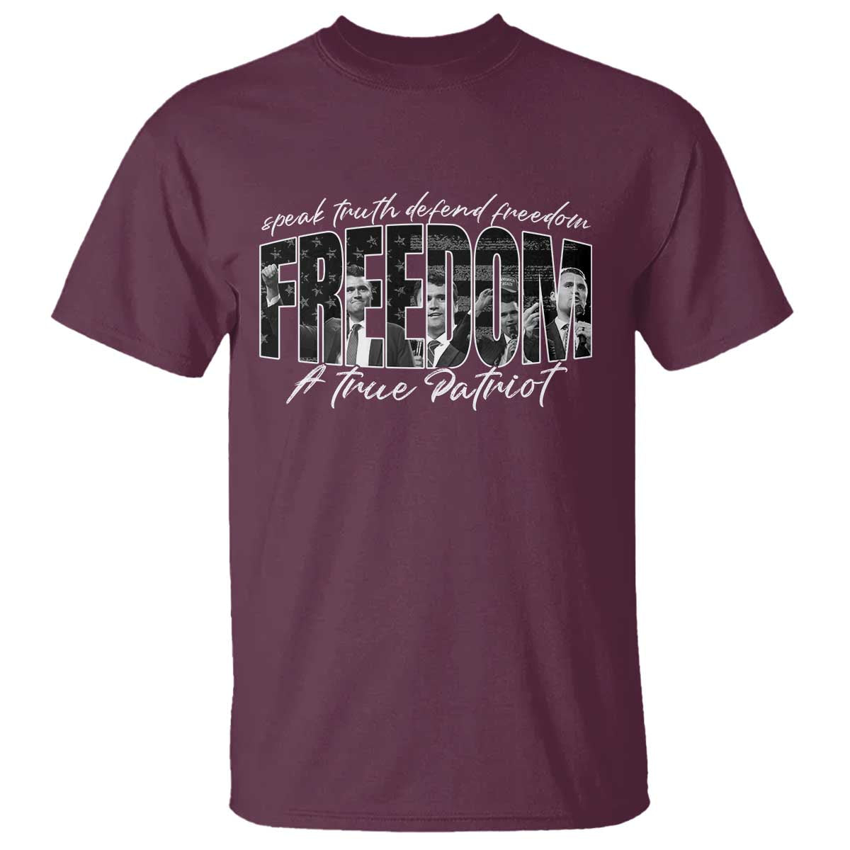 Charlie Kirk Freedom T Shirt A True Patriot Patriotic American - Wonder Print Shop