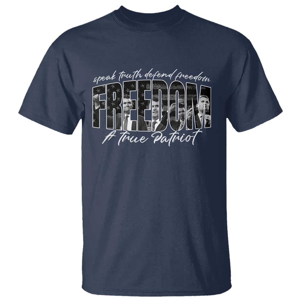 Charlie Kirk Freedom T Shirt A True Patriot Patriotic American - Wonder Print Shop