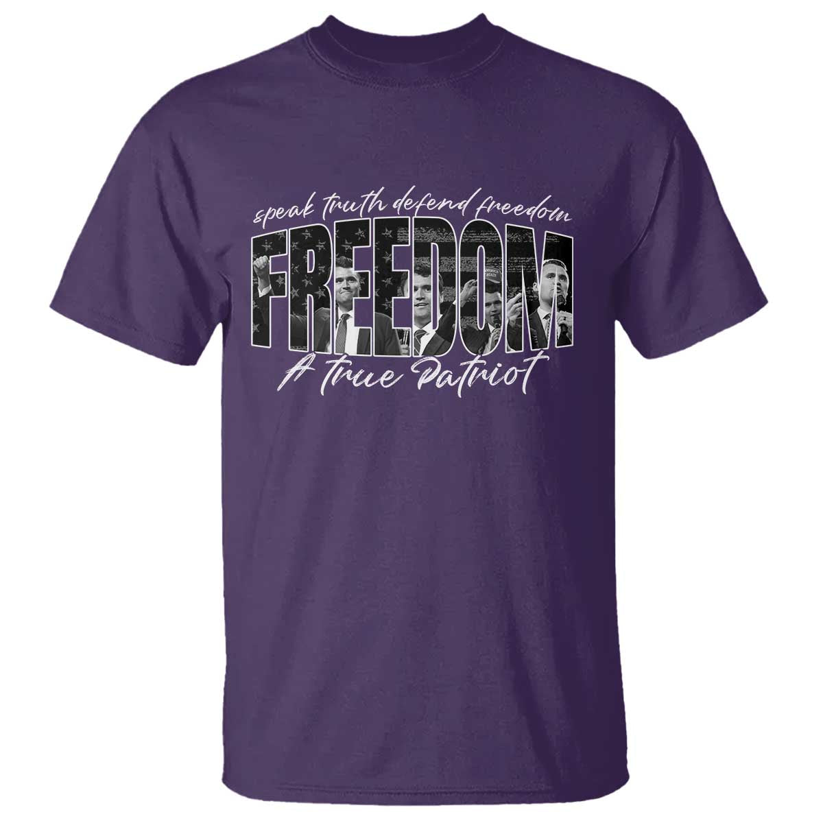 Charlie Kirk Freedom T Shirt A True Patriot Patriotic American - Wonder Print Shop