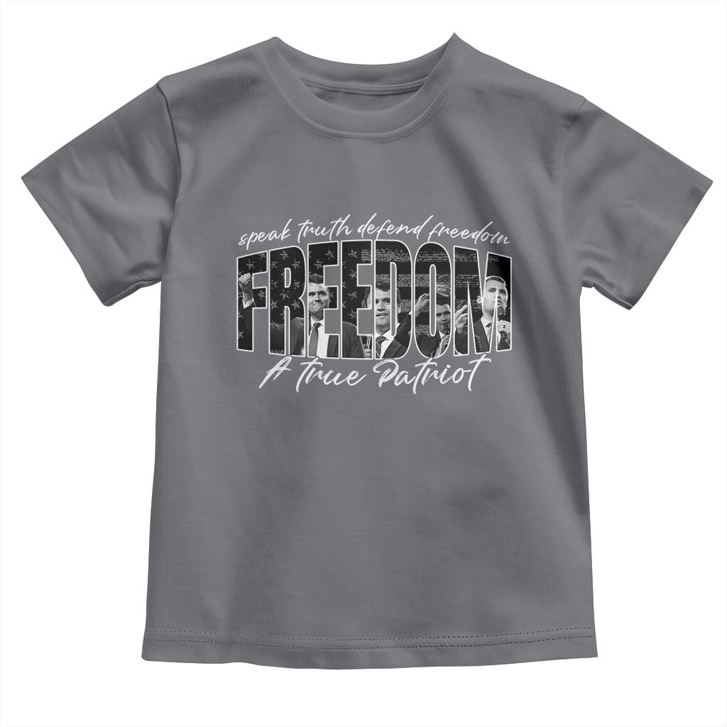 Charlie Kirk Freedom Toddler T Shirt A True Patriot Patriotic American - Wonder Print Shop