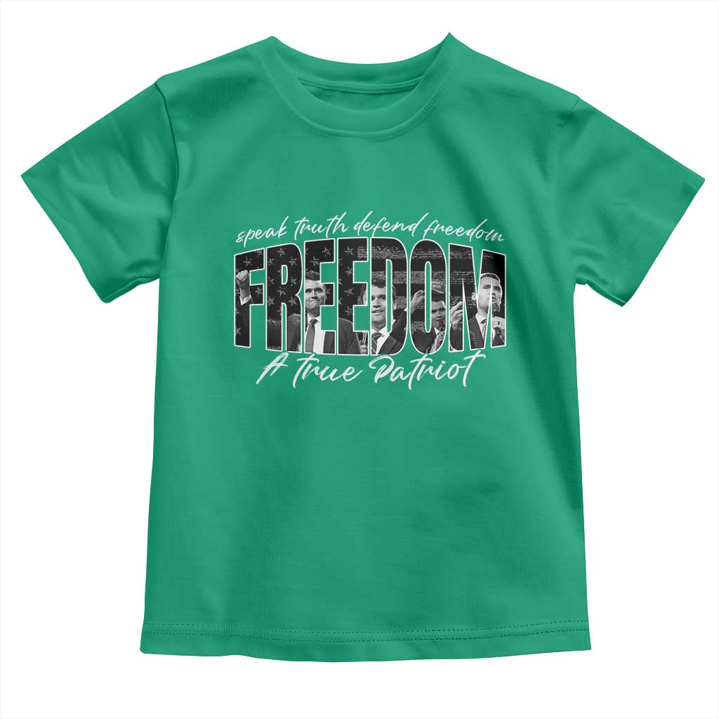 Charlie Kirk Freedom Toddler T Shirt A True Patriot Patriotic American - Wonder Print Shop