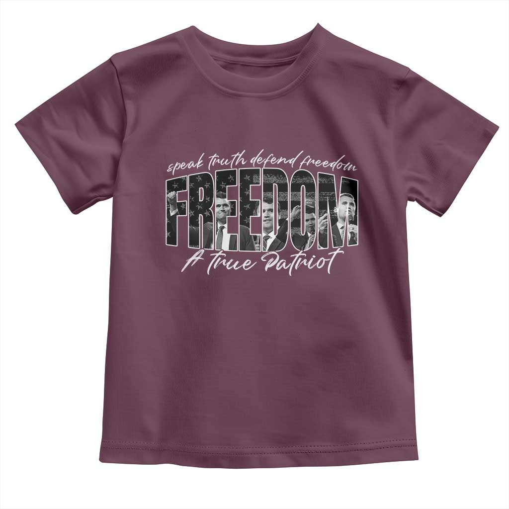 Charlie Kirk Freedom Toddler T Shirt A True Patriot Patriotic American - Wonder Print Shop