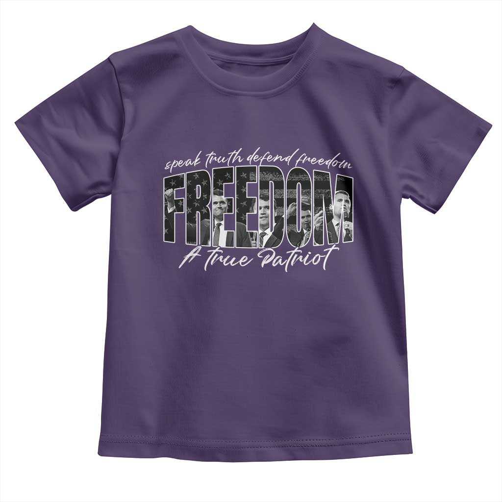 Charlie Kirk Freedom Toddler T Shirt A True Patriot Patriotic American - Wonder Print Shop