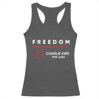 Charlie Kirk Memorial Racerback Tank Top Freedom Shouldnt Cost This Much - Wonder Print Shop