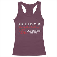 Charlie Kirk Memorial Racerback Tank Top Freedom Shouldnt Cost This Much - Wonder Print Shop