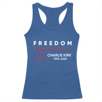 Charlie Kirk Memorial Racerback Tank Top Freedom Shouldnt Cost This Much - Wonder Print Shop
