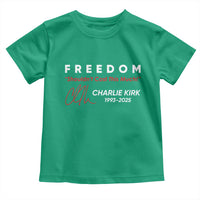 Charlie Kirk Memorial Toddler T Shirt Freedom Shouldnt Cost This Much - Wonder Print Shop