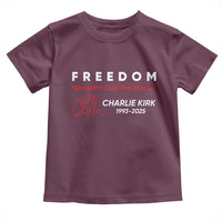 Charlie Kirk Memorial Toddler T Shirt Freedom Shouldnt Cost This Much - Wonder Print Shop