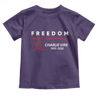 Charlie Kirk Memorial Toddler T Shirt Freedom Shouldnt Cost This Much - Wonder Print Shop