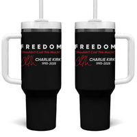 Charlie Kirk Memorial Tumbler With Handle Freedom Shouldnt Cost This Much - Wonder Print Shop
