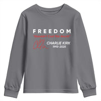 Charlie Kirk Memorial Youth Sweatshirt Freedom Shouldnt Cost This Much - Wonder Print Shop